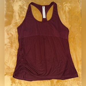 Fabletics Burgundy Racerback Tank Top